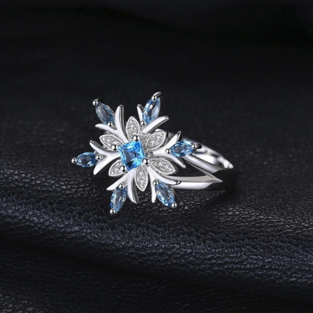925 silver Snowflake Ring - Picture 2 of 2